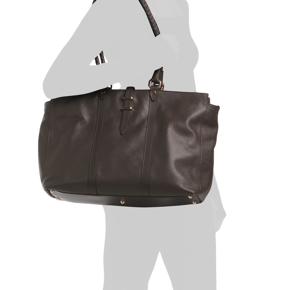 Divina Firenze Dark Brown Leather Tote Bag - Picture 3 of 16
